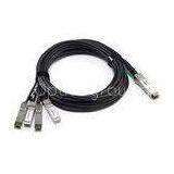 40GBASE-CR4 QSFP + to Four 10GBASE-CU SFP+ Direct Attach Breakout Cable