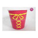 Single Wall Disposable Take Away Paper Plant  Pot Red Color 34 Ounce