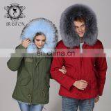 2017 Fur Lover Pakra Fashion Style For Couple Trench Coat De Los Hombres thumbnail-3