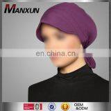 Fashion Purple Combed Cotton Instant Headwear High Quality Muslim Hijab thumbnail-1