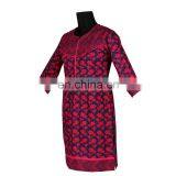 RANI AND BLACK PRINT COMBINATION FRONT WITH YOKE LATEST DESIGN thumbnail-3