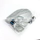 Custom Acrylic Reversible Blue Tooth Beanie Hat With Woven Label for Women thumbnail-5