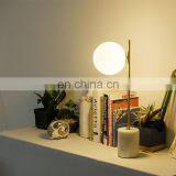 Modern Marble Base Gold Metal Glass Ball Restaurant Table Lamp thumbnail-4