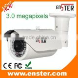 1536P 3.0MP WDR Varifocal lens, CMOS, POE, IP Camera IP66 Waterproof Bullet security IR Camera with IR Cut filter