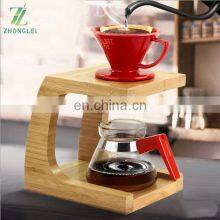Factory Direct Bamboo Coffee Dripper Stand Pour Over Coffee Stand PourOver Drip Holder thumbnail-2