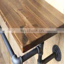 Industrial Display Wall Mounted Rustic Floating Clothing Rack Pipe Frame Shelves thumbnail-5