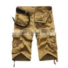 New Fashion Factory Price High Quality Blank Cotton Drawstring Waist Men's 4 Cargo Pocket Shorts thumbnail-5