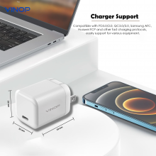VINOP PD 30W USB-C GaN Mini Fast Charger - White thumbnail-3