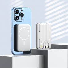 Amazon Best Sellers Magnetic Power Bank Purple With Wireless Charger Power Banks Safe Packs For Mobile Phone thumbnail-1