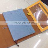 Three fold good PU notebook with elastic band                        
                                                Quality Choice