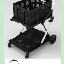 PP Mateial Plastic Heavy Duty Tub Cart Tool Hand Trolley 03 thumbnail-4