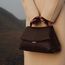 French Smile Fold-wrap Genuine Leather Women's Bag Niche Fashion Handbag Crescent Shoulder Messenger Bag thumbnail-1