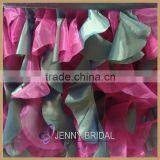 TC017K2 china professional bulk cheap organza ruffles curly willow table skirt