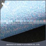 glitter leather for shoes, PU leather glitter fabric, bright shoe material with high quality