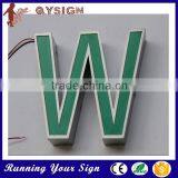 Outdoor Anti Etched Chrome Metal Letter Brightnes LED Storefront Signs