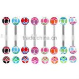 316L Body Piercing Jewelry/UV Acrylic barbell