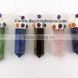 Mix Gemstone Pencil Chakra Pendant thumbnail-1