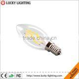 Glass+Aluminum AC200-240V 4w E14 Flame Tip Led Candle Light & Led Lamp