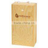 Made in China Paulownia 2 Bottles Wooden Wine Gift Box for Sales thumbnail-2