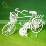 1:12 Doll's House Dollhouse Miniature White Metal Wire Cycling Bicycle Wheels thumbnail-4