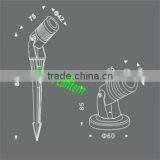 Outdoor IP65 Led Garden Spotlight 3W With CE ROHS thumbnail-4