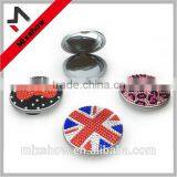 Round Double Sides Rhinestone Compact Plastic Mirror thumbnail-3