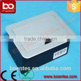 Table Hidden Aluminum Brushed Panel Desktop Flip Up Power Socket Box for Office AV Solutions thumbnail-1