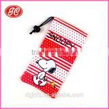 Hot New Products for 2016 Snoopy Logo Microfiber Mobile Phone Pouch thumbnail-2