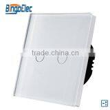 2 Gang Tempered Glass Panel Intelligent Wall Switch thumbnail-2