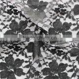 Net Black Nylon Cotton Mixed Fabric Floral Lace for Apparel/girls Dress/anarkaw Salwar Kameez thumbnail-2