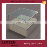 Simple Design Wooden Base Rganic Glass Showcase