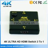 HD h dmi 4K splitter for TV DVD 3 to 1 switcher