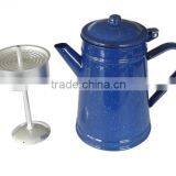 GRS Camping Blue Enamel Coffee Pot With Perculation thumbnail-1