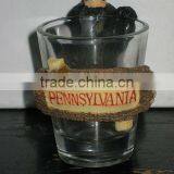 Lovely Shot Glass With a Resin Brown Bear thumbnail-1