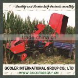 Tractor mounted corn harvester