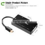 Voxlink 4 in 1 Thunderbolt Gold Plated Mini DisplayPort to HDMI Audio VGA DVI Cable Adapter thumbnail-4