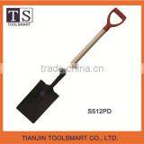 Types of Spade Steel Garden Shovel With Wooden Handle and Plastic D Grip thumbnail-1
