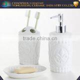 New Promotion Hotel Porcelain Bathroom Accessories Set Ceramic Manufactured in China thumbnail-3