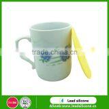 FDA LFGB Certification Cone-shape Silicone Cup Lid Silicone Cup Cover Coffee Cup Lid thumbnail-2