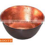 Inner Hammered & Outer Black Coated Finished Copper Bowl thumbnail-1