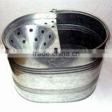 16 L Galvanised House Hold Seamless Mop Bucket With Wringer, Metal Mop Bucket, Galvanized Mop Bucket thumbnail-1