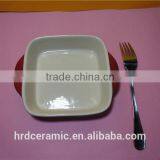 Microwave Safe Porcelain Red Oven Ware Bakeware With Handle thumbnail-4