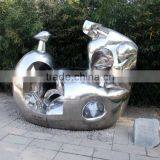 Modern Abstract Garden Sculpture Stainless Steel Statue Sculpture thumbnail-6