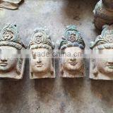 Hand Carved Antique Imitation Wooden Buddha Head for Sale thumbnail-2