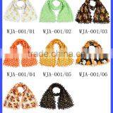Cute Design Soft Christmas Deer Print Pom Pom Tassel Scarf for Kids thumbnail-6