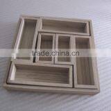6 Department Wooden Trays For Home Use Customed Wooden Trays thumbnail-2