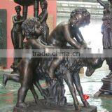Cast Bronze Angel Statues on Goat Sculpture thumbnail-1