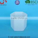 Hexagon White Ceramic Plant Pots Succulent Planters thumbnail-5