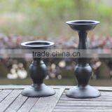 Black Metallic Candle Holder Candlestick thumbnail-2
