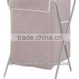 GREY COLOR NON-WOVEN/STEEL FOLDING REMOVABLE LAUNDRY HAMPER thumbnail-1